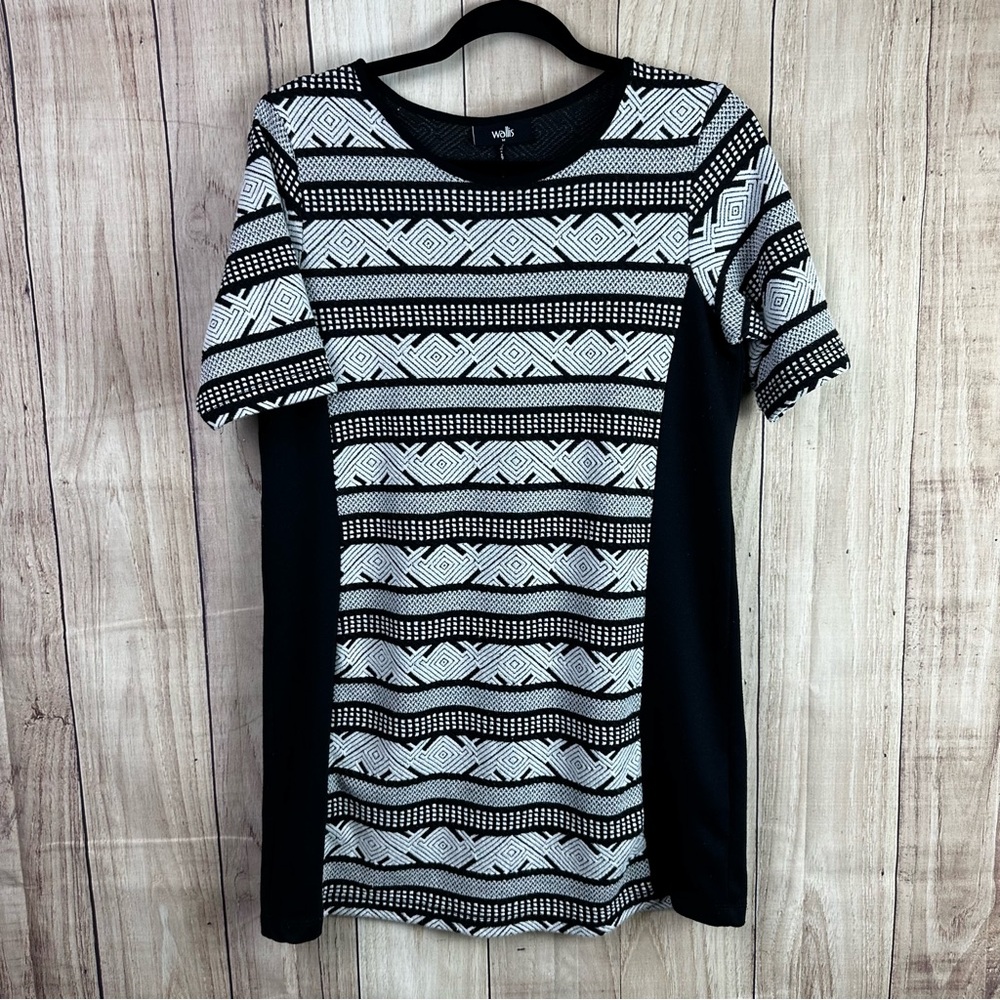 Wallis Monochrome Tribal Print Mini Dress